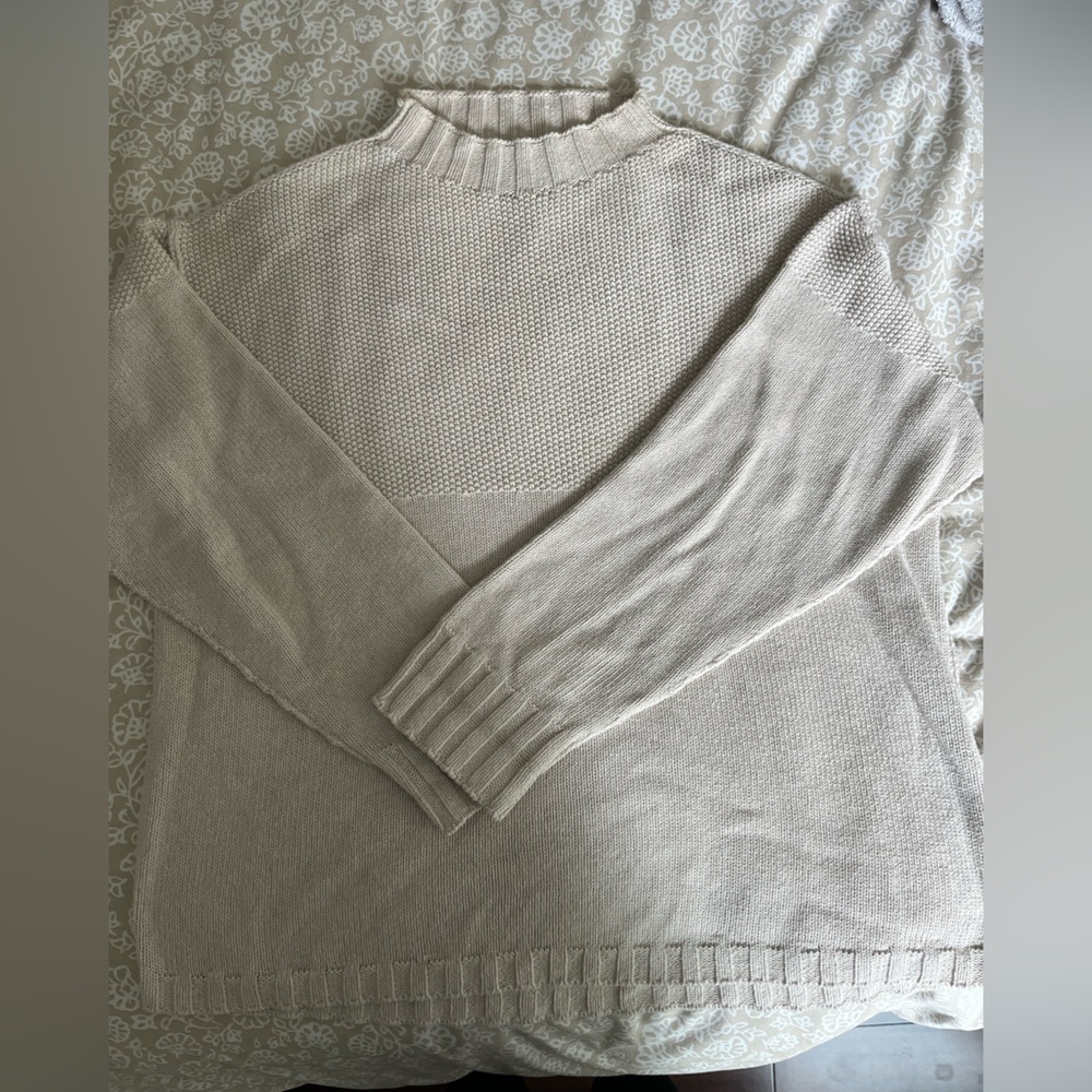 James Street Co Fisherman Funnel Neck Sweater